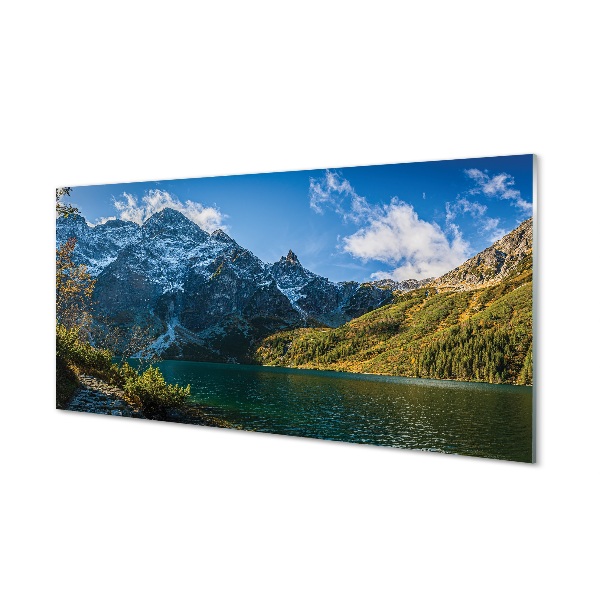 Tableaux sur verre Lac montagne