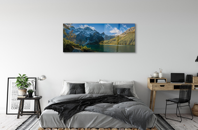 Tableaux sur verre Lac montagne