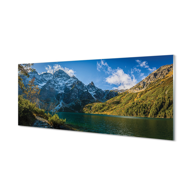 Tableaux sur verre Lac montagne