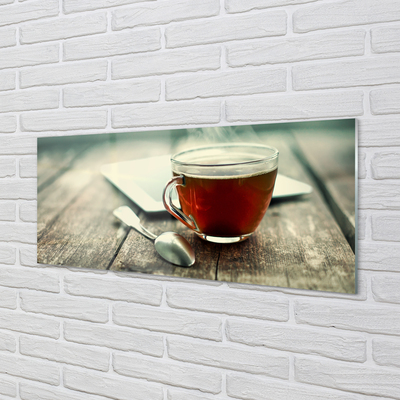 Tableaux sur verre Faire chauffer une cuillère à café de thé