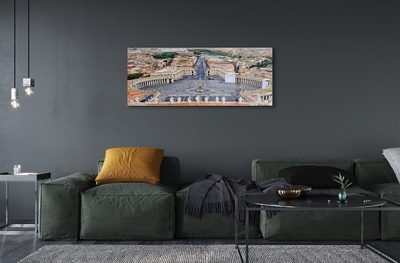 Tableaux sur verre Rome vatican panorama carré
