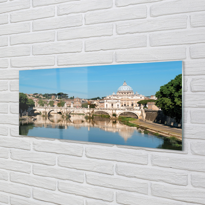 Tableaux sur verre Ponts rome rivière