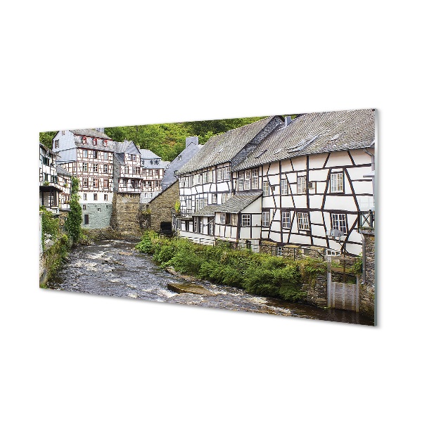Tableaux sur verre Allemagne vieux bâtiments de la rivière