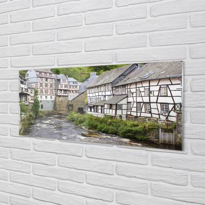 Tableaux sur verre Allemagne vieux bâtiments de la rivière