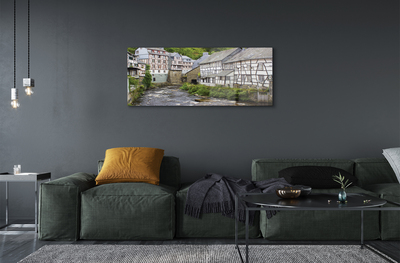 Tableaux sur verre Allemagne vieux bâtiments de la rivière