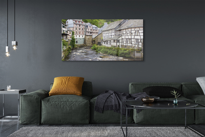 Tableaux sur verre Allemagne vieux bâtiments de la rivière