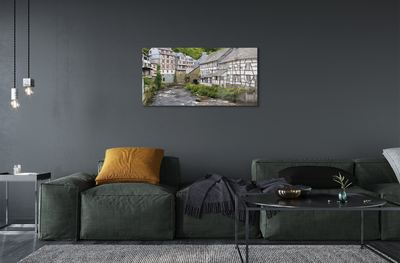 Tableaux sur verre Allemagne vieux bâtiments de la rivière