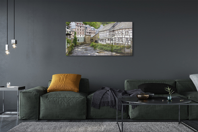 Tableaux sur verre Allemagne vieux bâtiments de la rivière