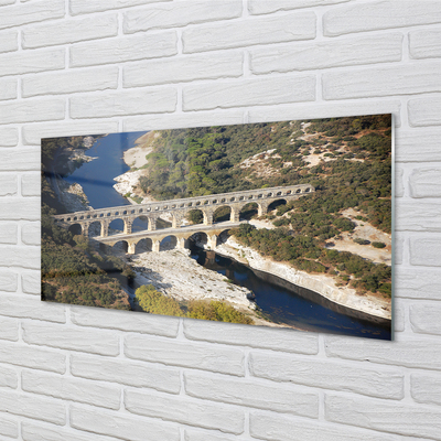 Tableaux sur verre Rivière rome aqueducs