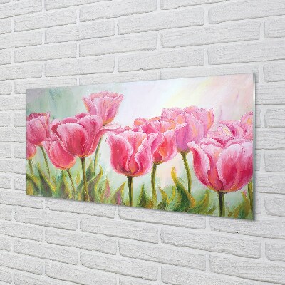 Tableaux sur verre Tulipes images