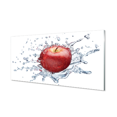 Tableaux sur verre Pomme rouge dans l'eau