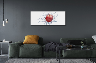 Tableaux sur verre Pomme rouge dans l'eau