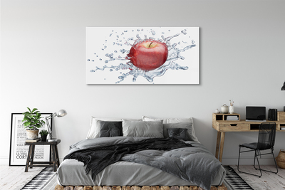 Tableaux sur verre Pomme rouge dans l'eau