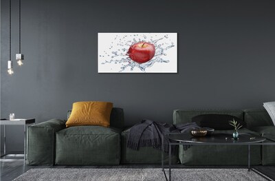 Tableaux sur verre Pomme rouge dans l'eau