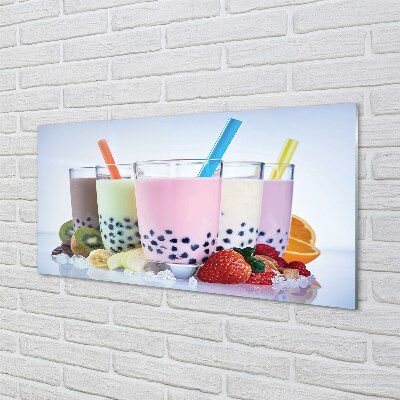 Tableaux sur verre Milk-shakes aux fruits