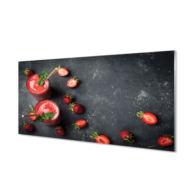 Tableaux sur verre Coctail fraises