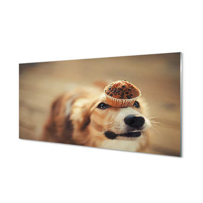 Tableaux sur verre Petit pain chien