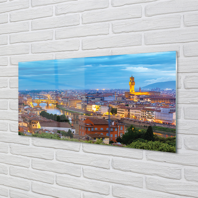 Tableaux sur verre Panorama italie sunset