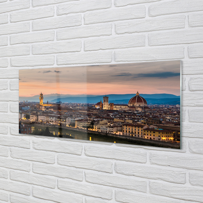 Tableaux sur verre Montagnes cathédrale italie panorama