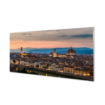 Tableaux sur verre Montagnes cathédrale italie panorama