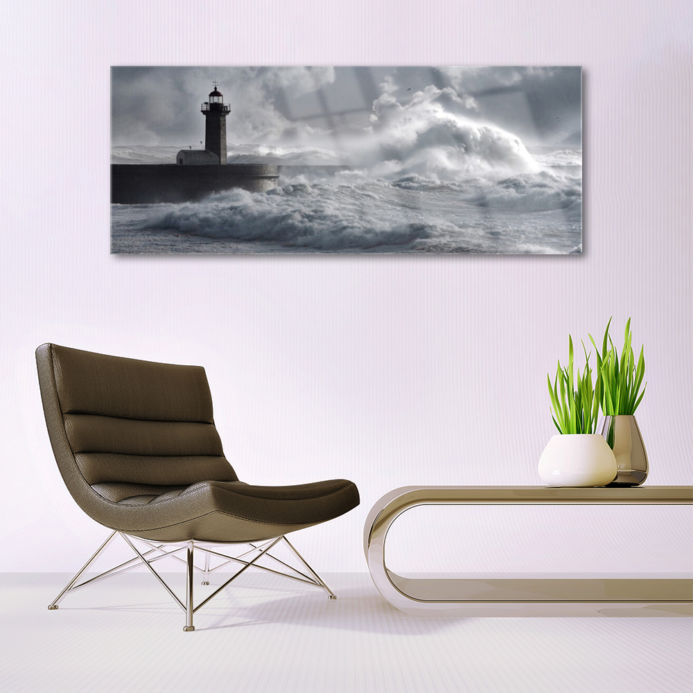 Peinture Phare Et Mer - Impression Sur Toile - Pangea Images - Phare En Mediterranee 60x40 Cm 95193609