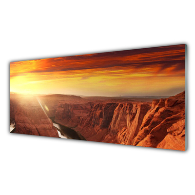 Image sur verre Tableau Grand canyon paysage brun or rouge