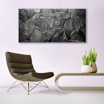 Image sur verre Tableau Pierres roches nature gris noir