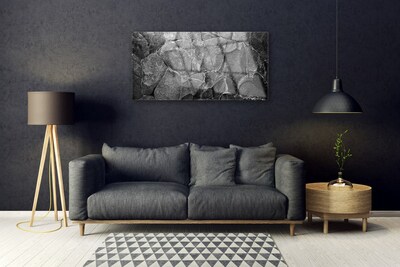 Image sur verre Tableau Pierres roches nature gris noir