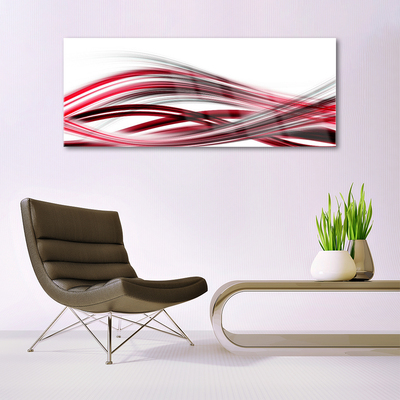 Image sur verre Tableau Art abstrait art rose rouge blanc