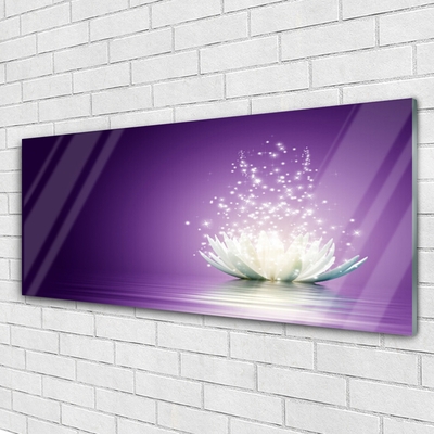 Image sur verre Tableau Lotus floral violet
