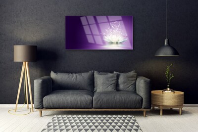 Image sur verre Tableau Lotus floral violet