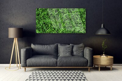 Image sur verre Tableau Herbe pelouse floral vert