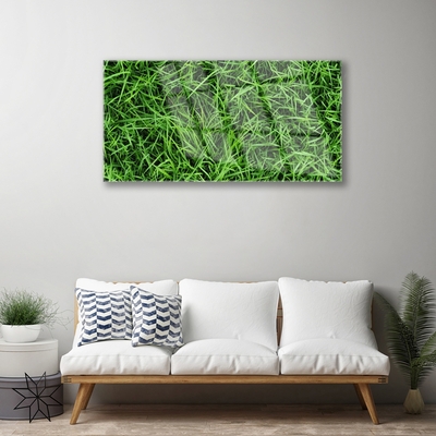 Image sur verre Tableau Herbe pelouse floral vert