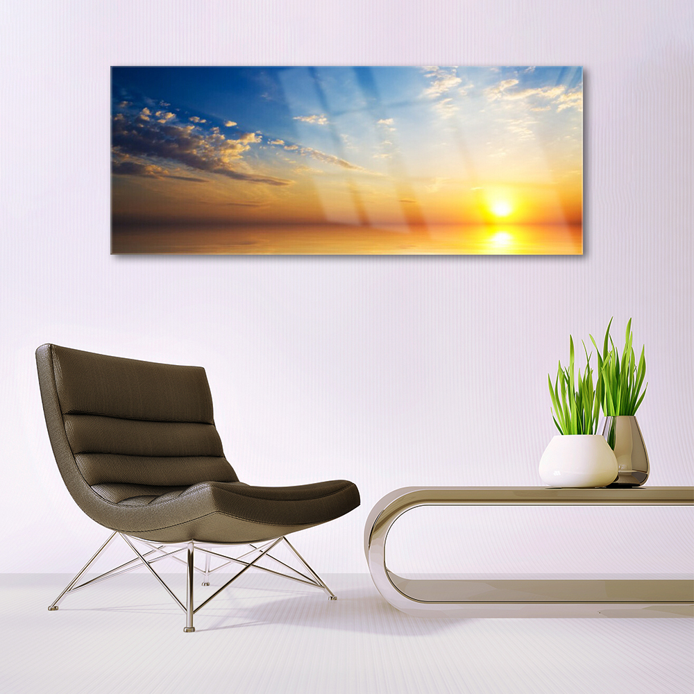 Tableau Voie Lactée Cosmos Tulup Tableau Sur Verre Trempé Image 100x50 - Feuilles Tableau Contemporain Accrochage Inclus