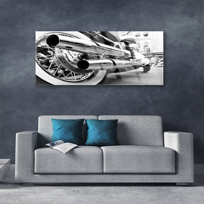 Image sur verre Tableau Motor art gris noir blanc