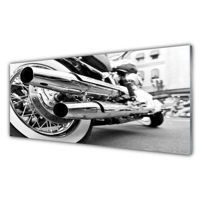Image sur verre Tableau Motor art gris noir blanc