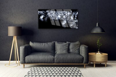 Image sur verre Tableau Diamants art noir blanc