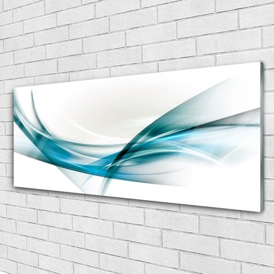 Image sur verre Tableau Lignes abstraites art bleu