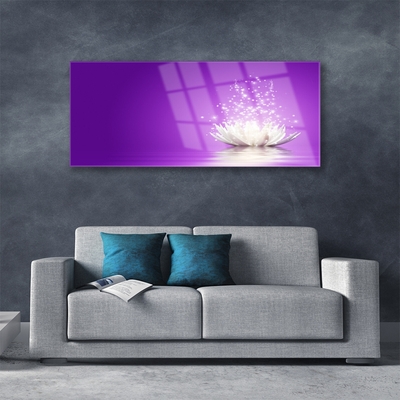 Image sur verre Tableau Fleur de lotus floral violet