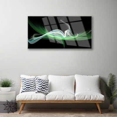 Image sur verre Tableau Art abstrait art vert noir