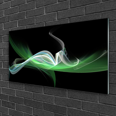 Image sur verre Tableau Art abstrait art vert noir
