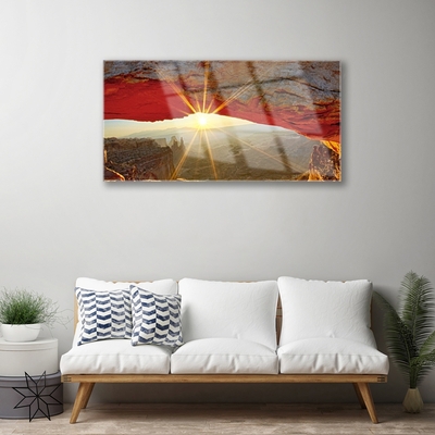 Image sur verre Tableau Grand canyon paysage rouge brun