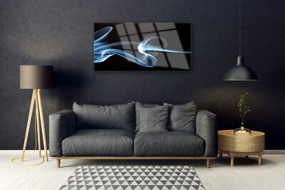 Image sur verre Tableau Abstraction art bleu noir