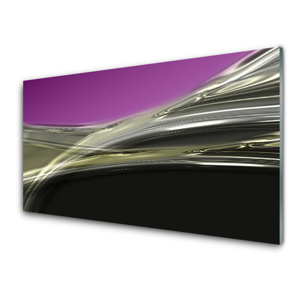 Image sur verre Tableau Abstrait art violet gris noir