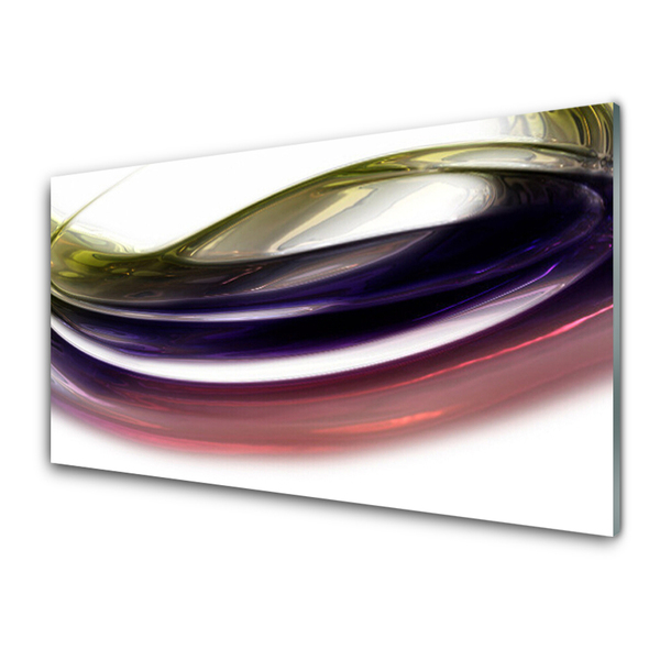 Image sur verre Tableau Abstrait art violet rose blanc