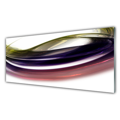 Image sur verre Tableau Abstrait art violet rose blanc