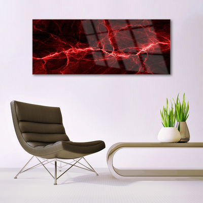Image sur verre Tableau Abstrait art rouge