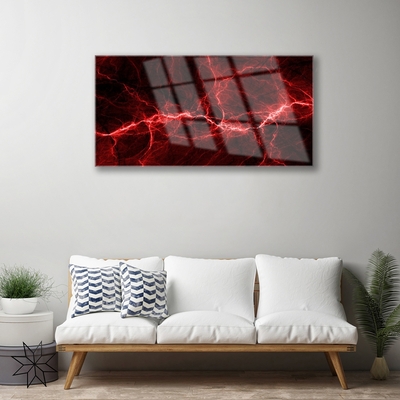 Image sur verre Tableau Abstrait art rouge