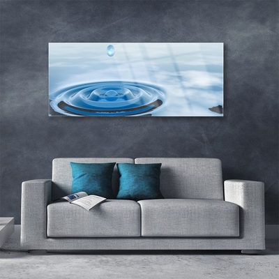 Image sur verre Tableau Eau art bleu