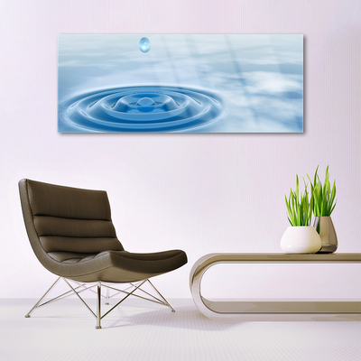 Image sur verre Tableau Eau art bleu